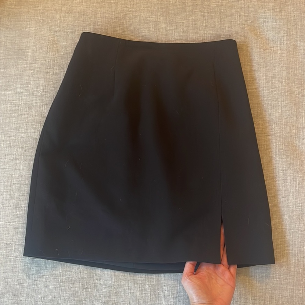 Black Mini Skirt w/ Slit